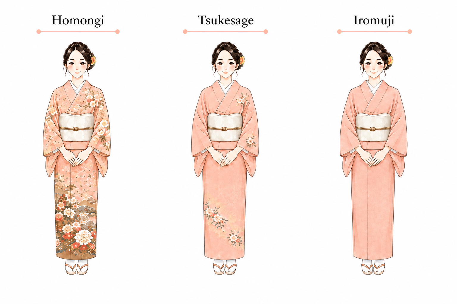 Homongi vs. Tsukesage vs. Iromuji: How to Tell the Difference and When to Wear Each